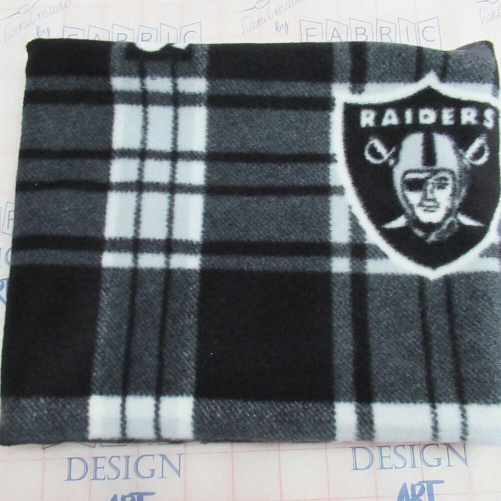 Raiders Fleece Neck Warmer: Handmade Scarf Tube Earmuff